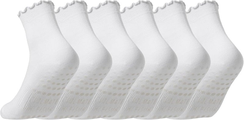 CoolMate Store Pilates Socks with Grips for Women, Yoga Socks, Crew Non Slip Women for Barre, Pilates Gifts - Image 1